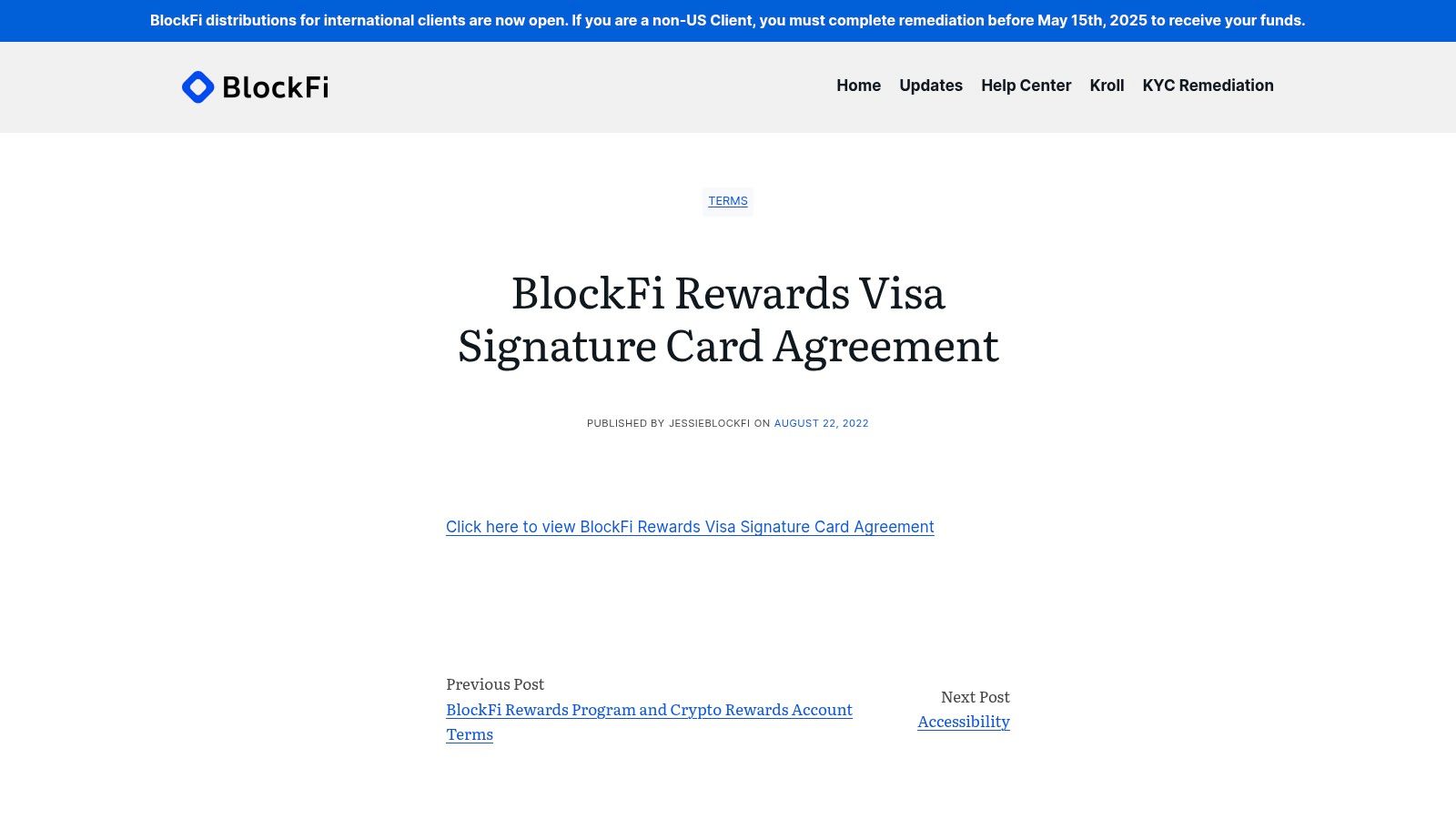 BlockFi Bitcoin Rewards Credit Card