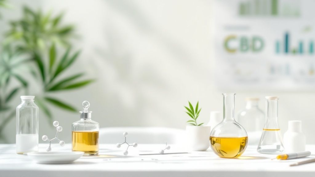 Depiction of CBD's interaction within the brain.
