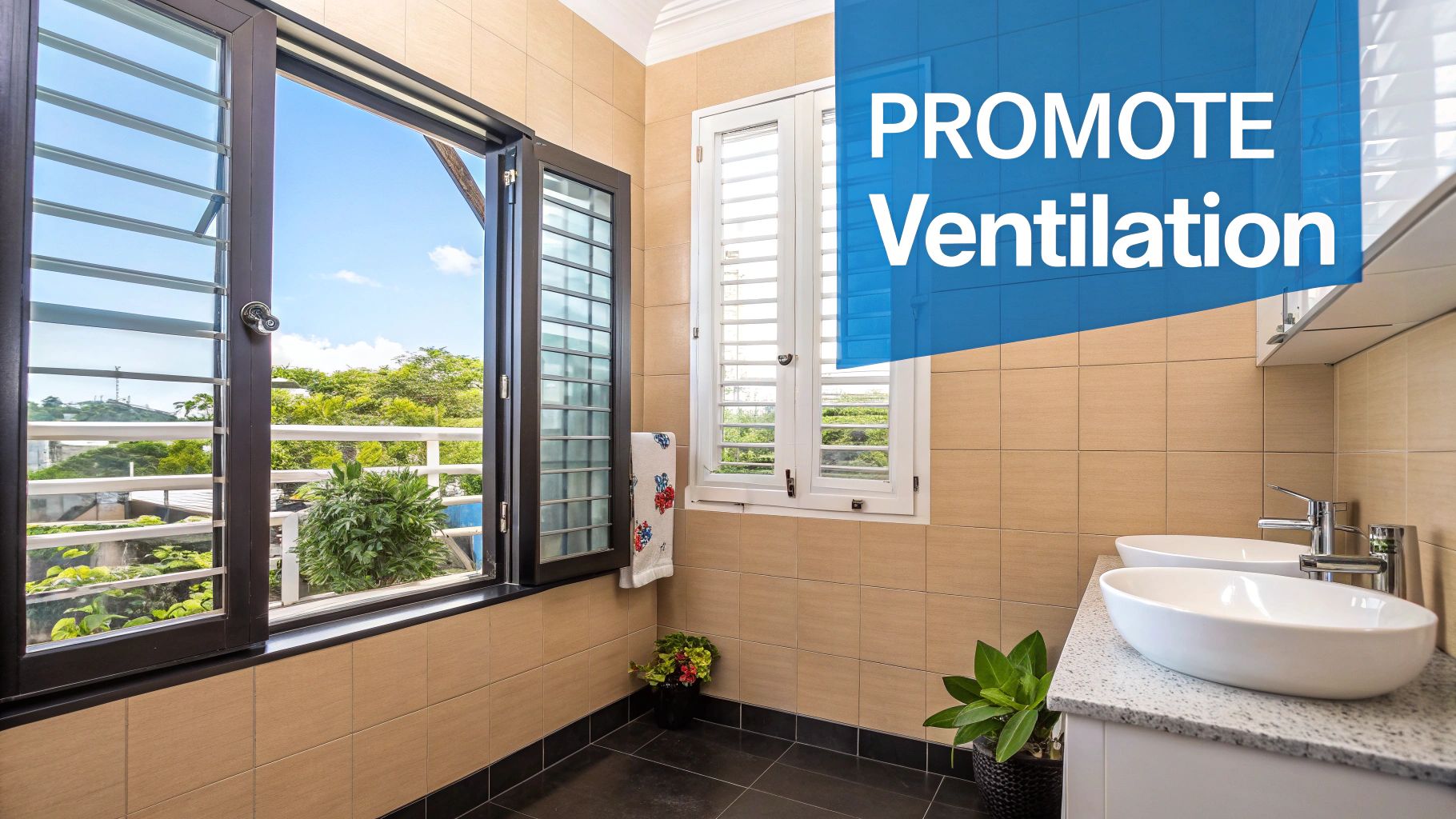 Bathrooms are prone to mold growth due to high humidity and moisture.