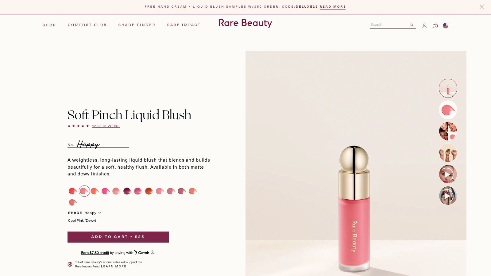 Rare Beauty Soft Pinch Liquid Blush in Encourage