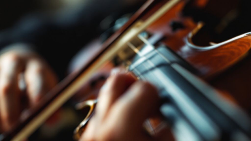 Image of a string quartet playing at a wedding