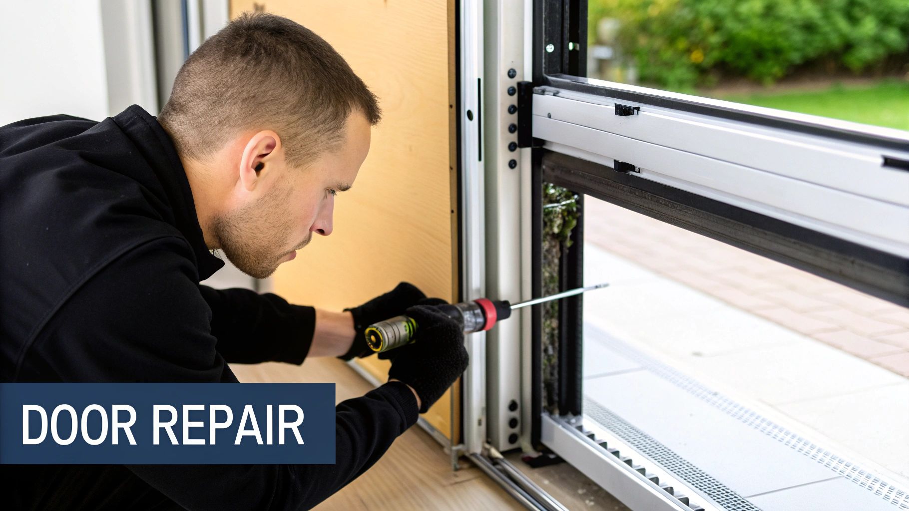 Replacing rollers on a sliding glass door