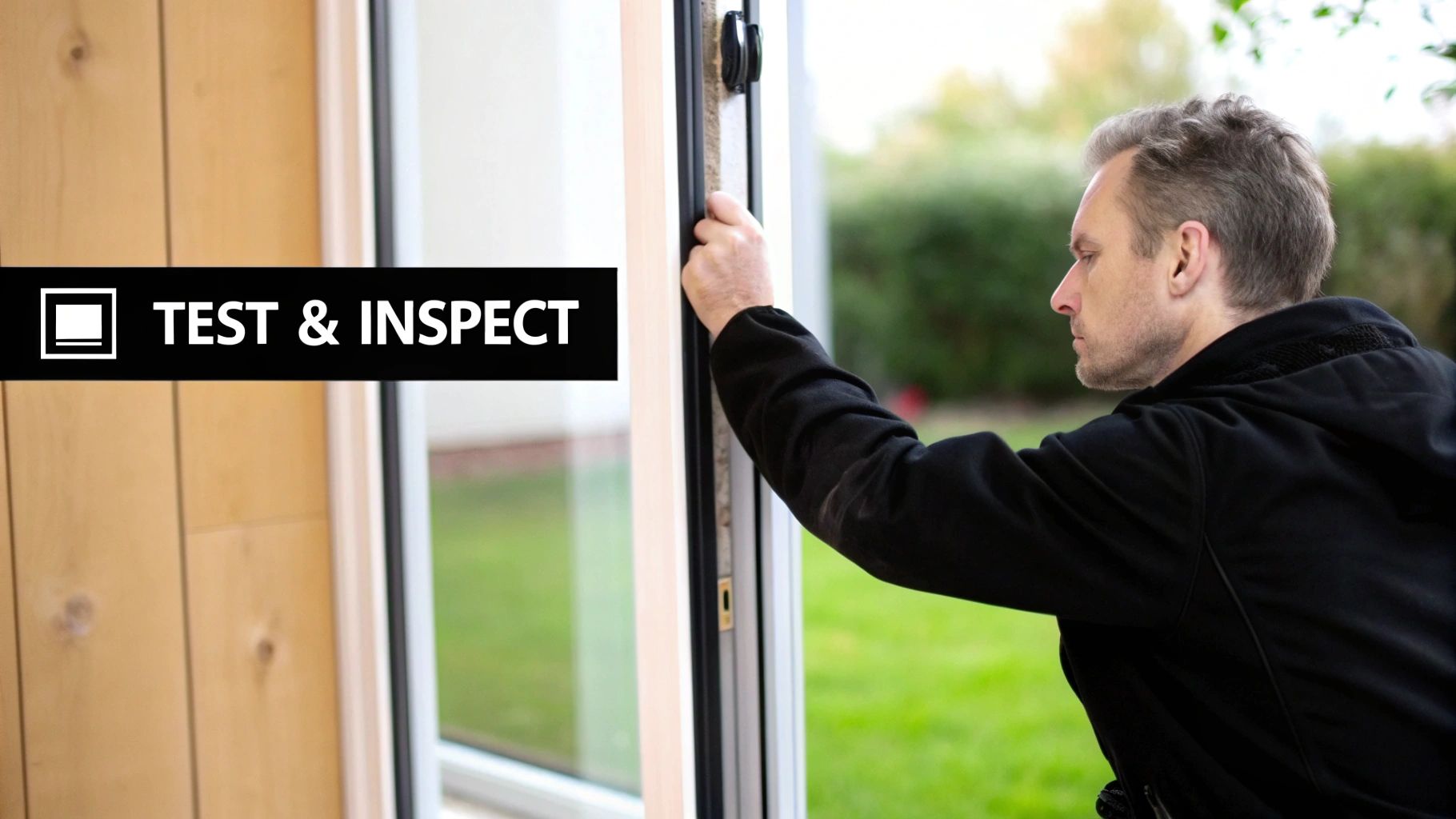 Damaged sliding glass door