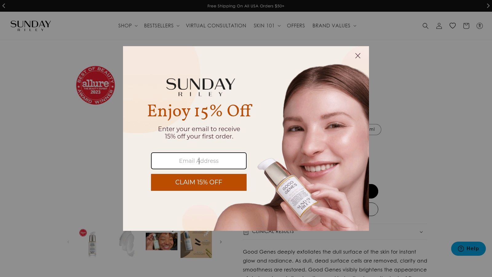 Sunday Riley Good Genes All-In-One Lactic Acid Treatment