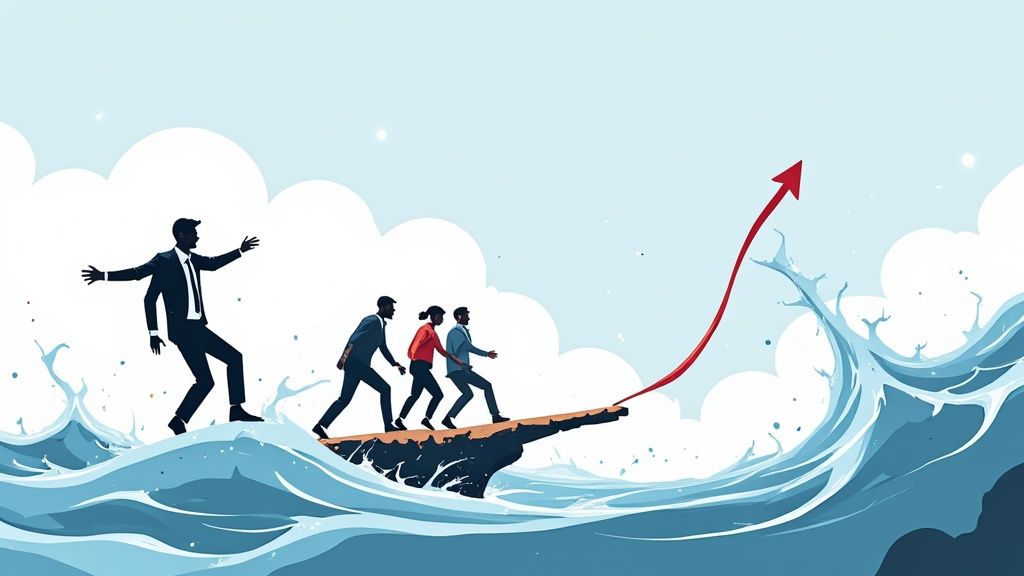 How would you lead our finance team through a major transformation or crisis?