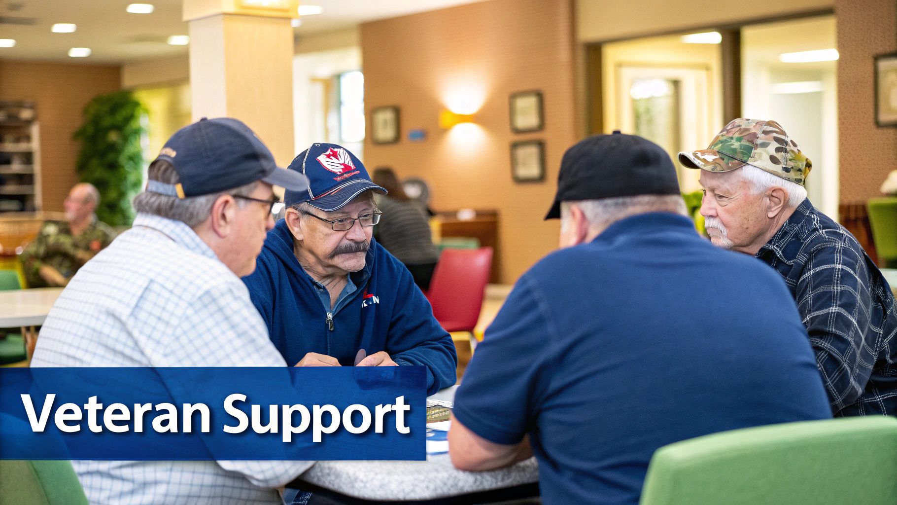 Veterans discussing benefits