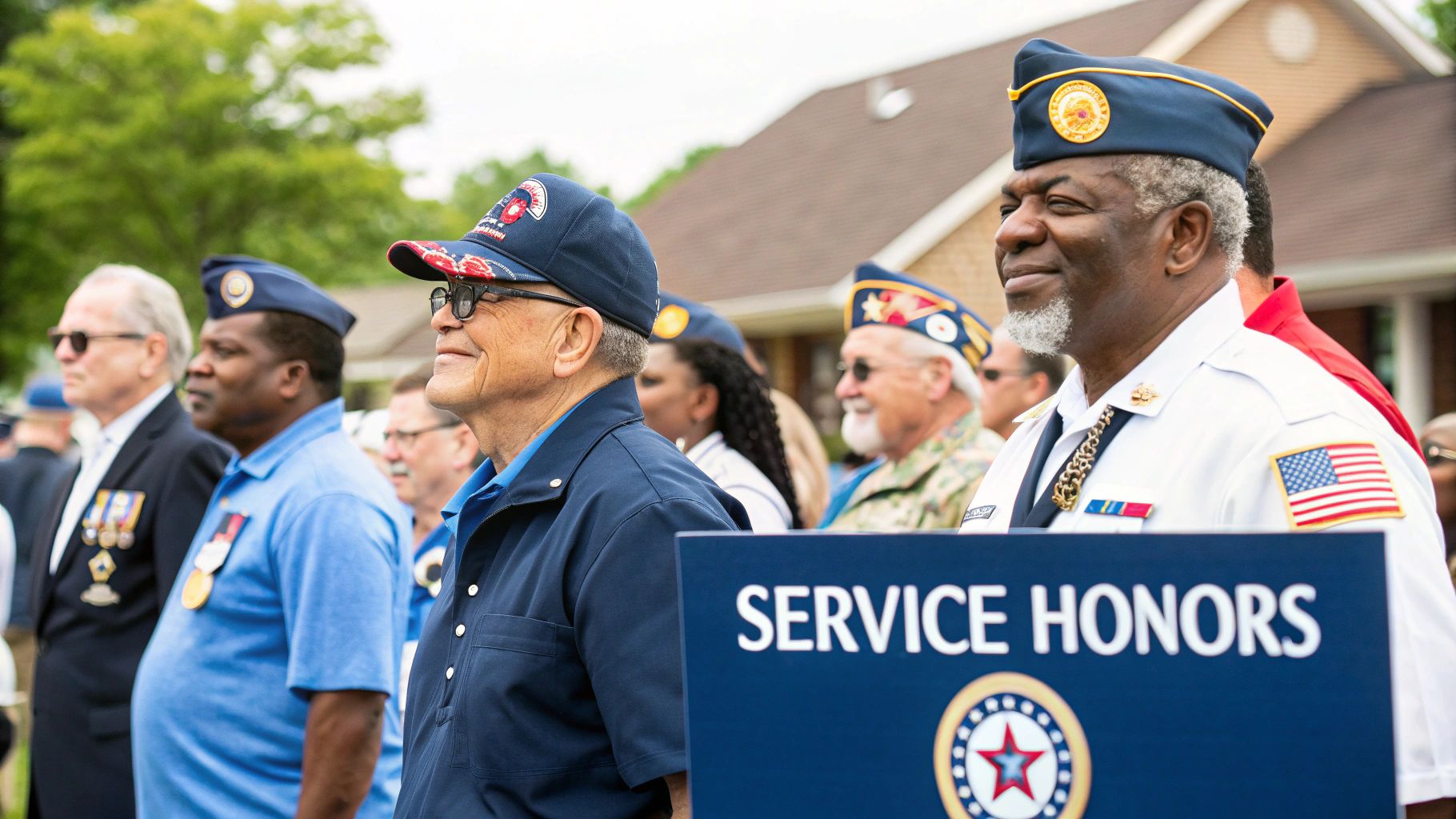 Veteran with medals