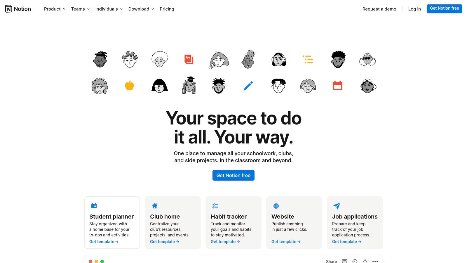 Notion Student Plan