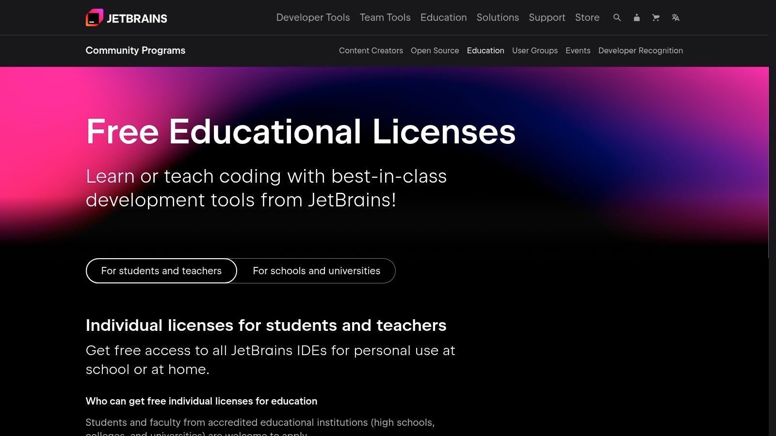 JetBrains Educational Products