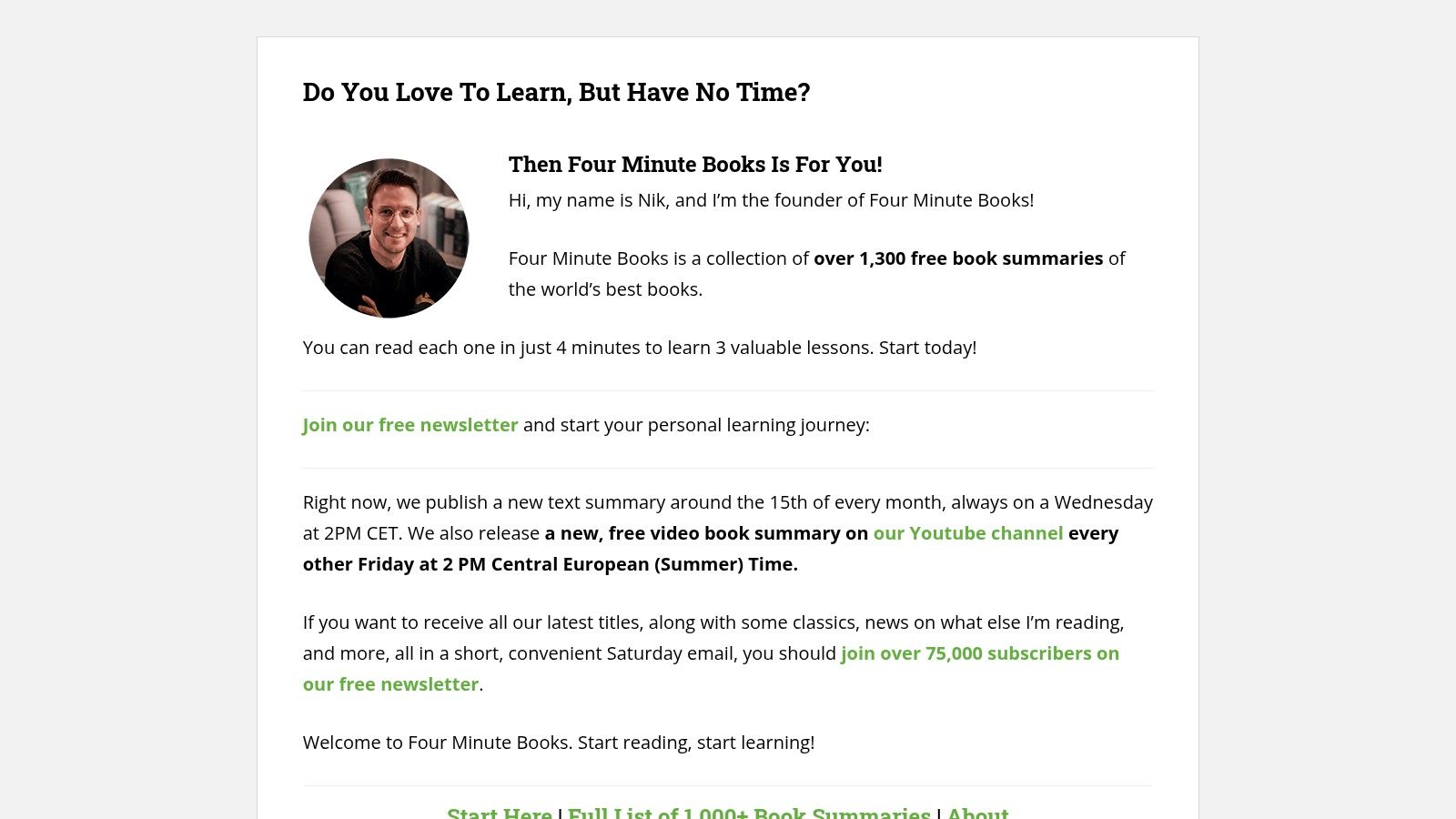 Four Minute Books