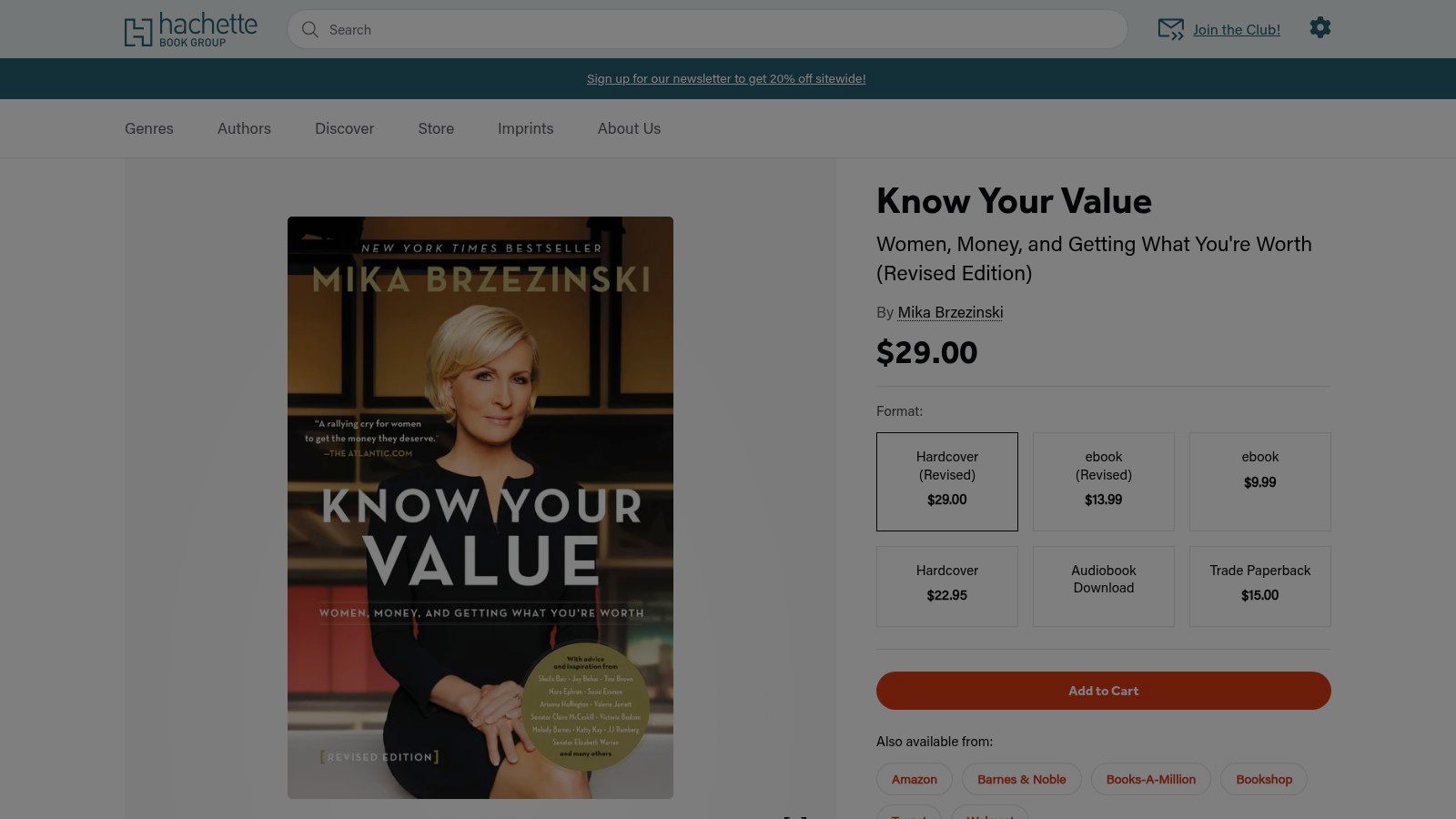 Know Your Value: Women, Money, and Getting What You're Worth by Mika Brzezinski