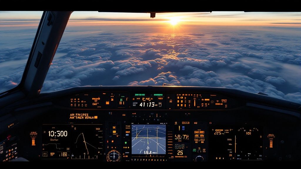 Glider soaring at high altitude