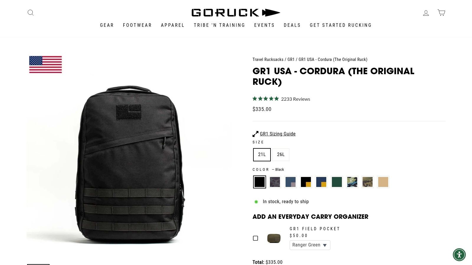 GORUCK GR1 Rucksack