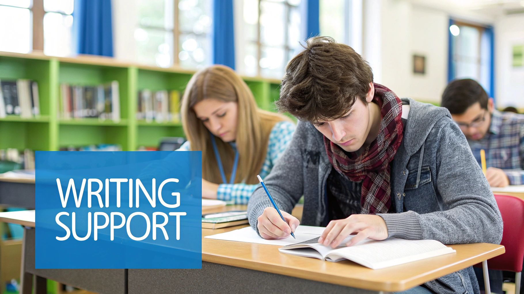 Students studying
