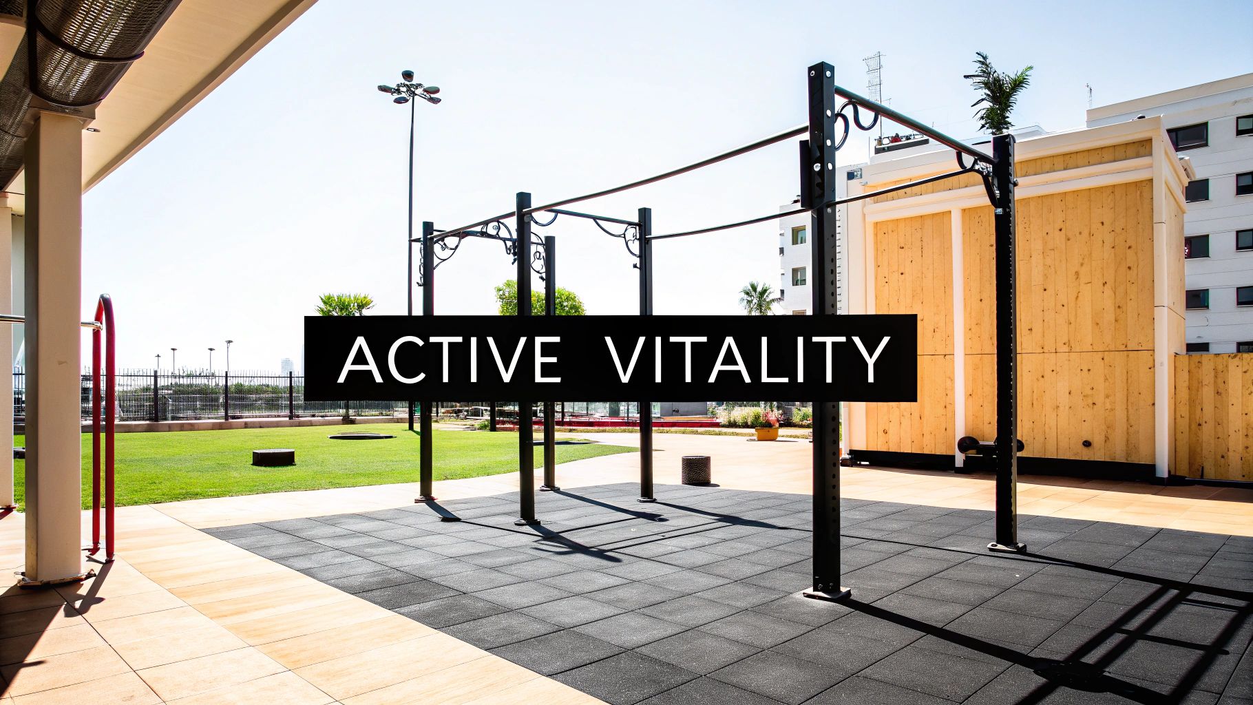 People exercising outdoors.