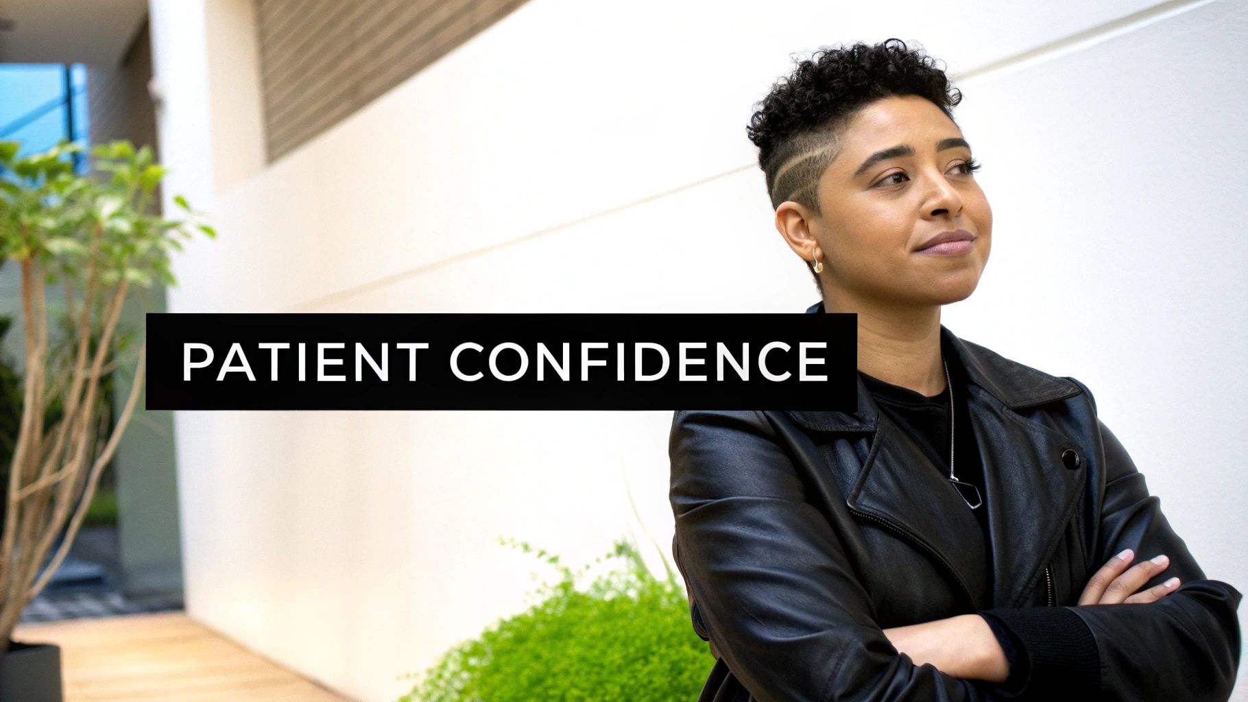 A man considering his non-surgical hair restoration options