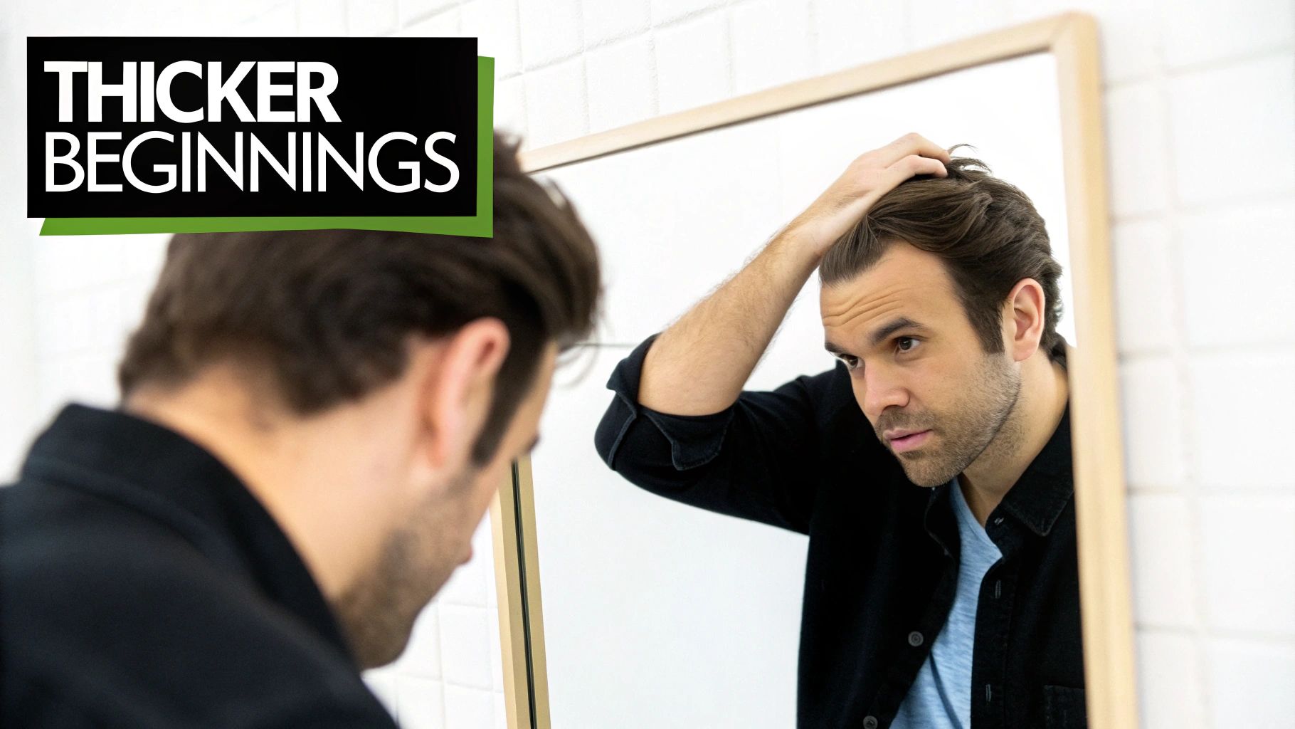 Depiction of hair follicles and the effects of DHT