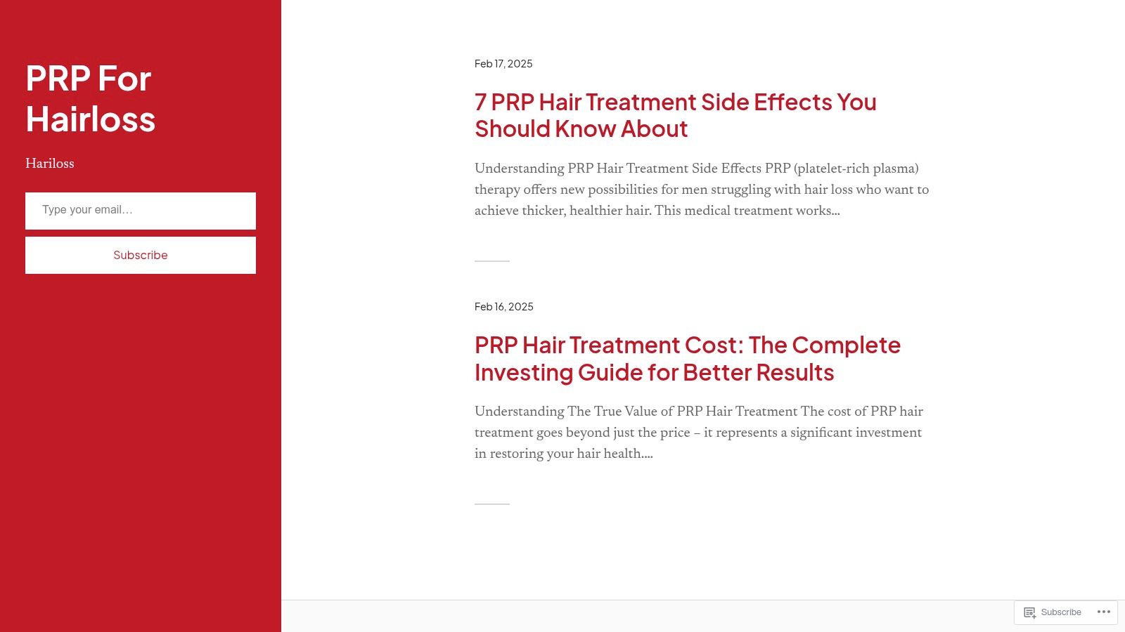PRP For HairLoss
