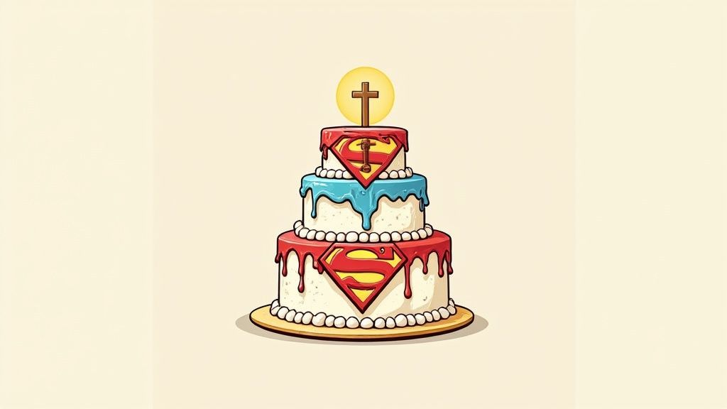 8 Tort Komunijny Dla Chłopca Ideas in 2025 3 Superhero First Communion Cake