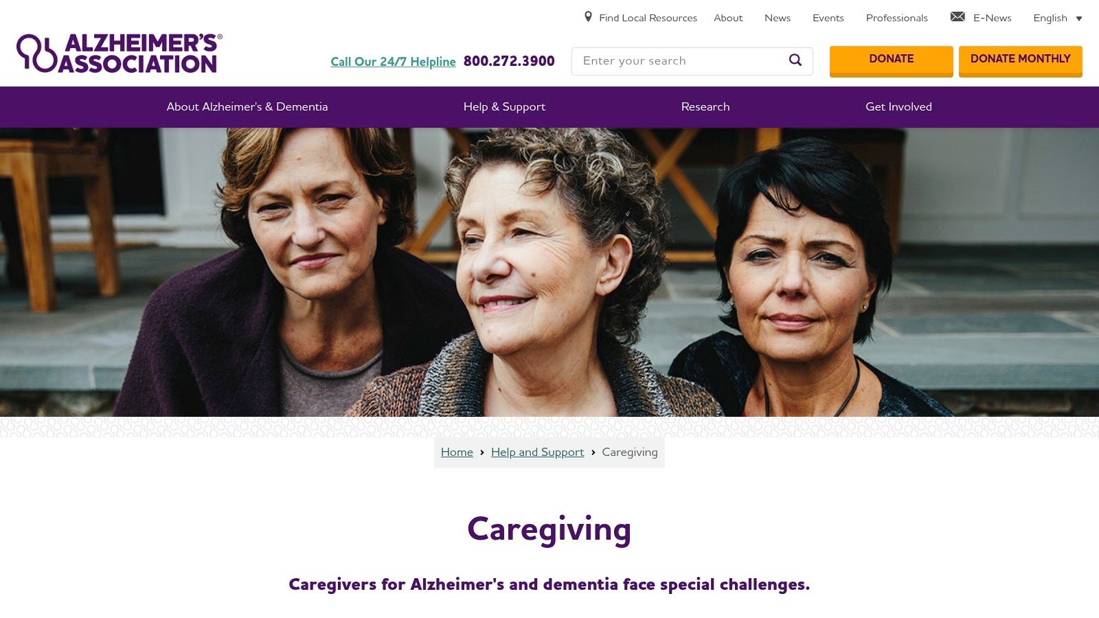 Alzheimer's Association Caregiver Support
