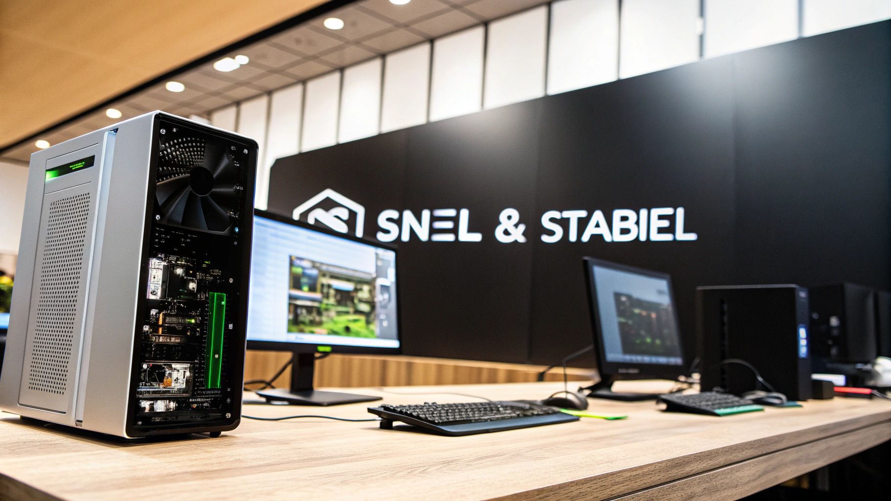 Een afbeelding van een computer die wordt opgeschoond