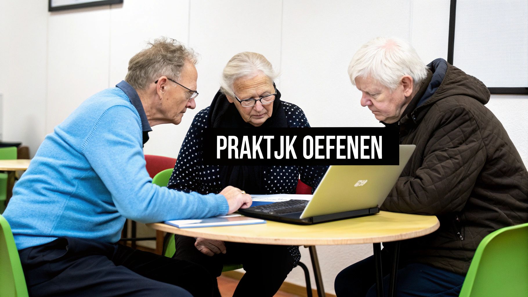  Senioren leren computervaardigheden