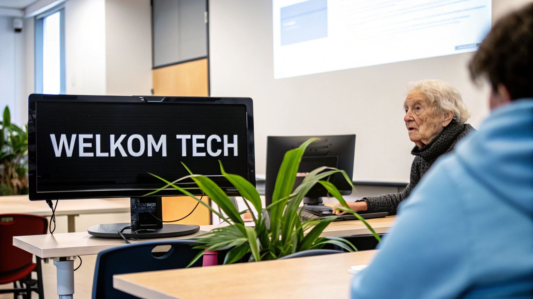  Senioren leren computervaardigheden