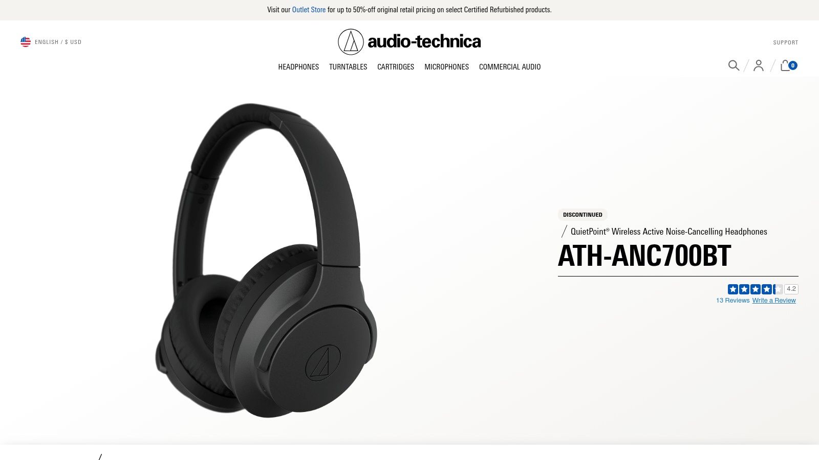 Audio-Technica ATH-ANC700BT QuietPoint