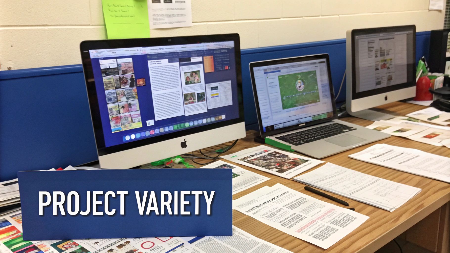 Educator reviewing student work on a laptop