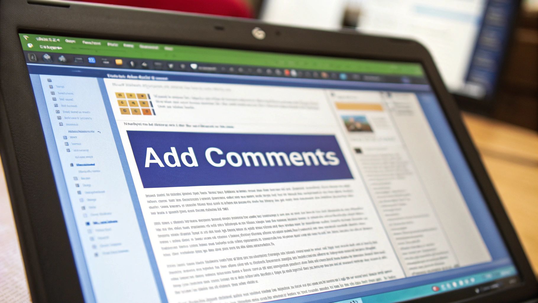 Adding comments to a PDF